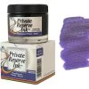 Private Reserve Pearlescent Fountain Pen Ink Bottle, 60ml, Violet Silver 2 Private Reserve Pearlescent Fountain Pen Ink Bottle, 60ml, Violet Silver -Noodlers Store Violet