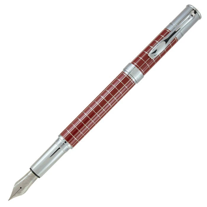 Monteverde Jewelria Executive Fountain Pen - Burgundy Grid - Medium Nib 3 Monteverde Jewelria Executive Fountain Pen - Burgundy Grid - Medium Nib