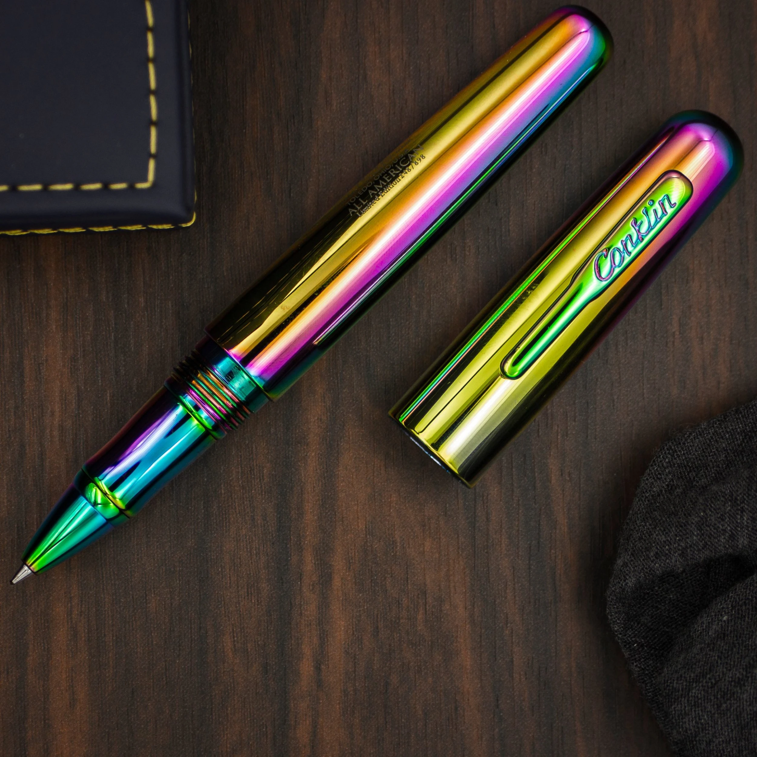 Conklin All American Limited Edition 898 Rollerball Pen, Rainbow 3 Conklin All American Limited Edition 898 Rollerball Pen, Rainbow