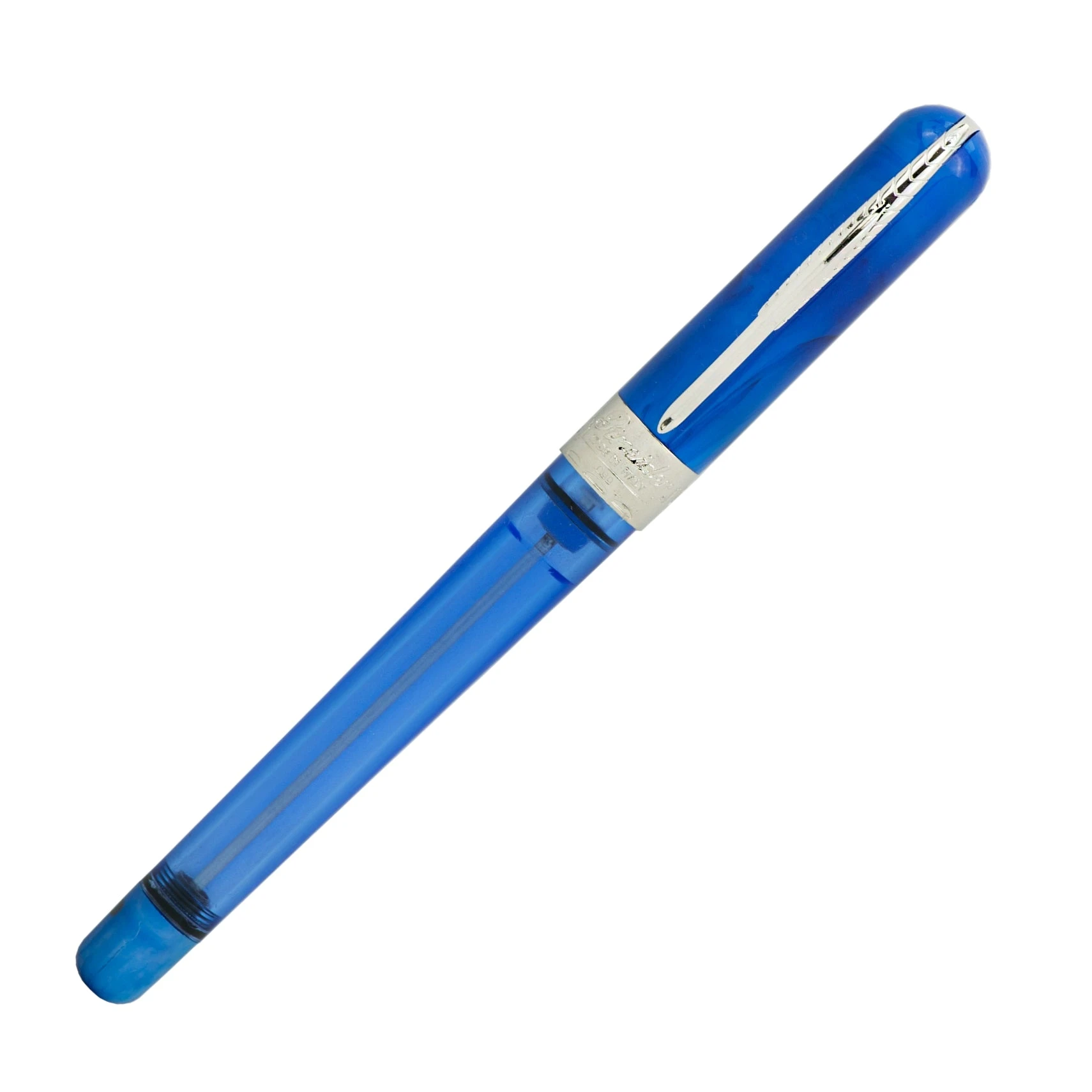 Pineider Avatar Twin Tank Touchdown Fountain Pen, Neptune Blue 4 Pineider Avatar Twin Tank Touchdown Fountain Pen, Neptune Blue - Image 2