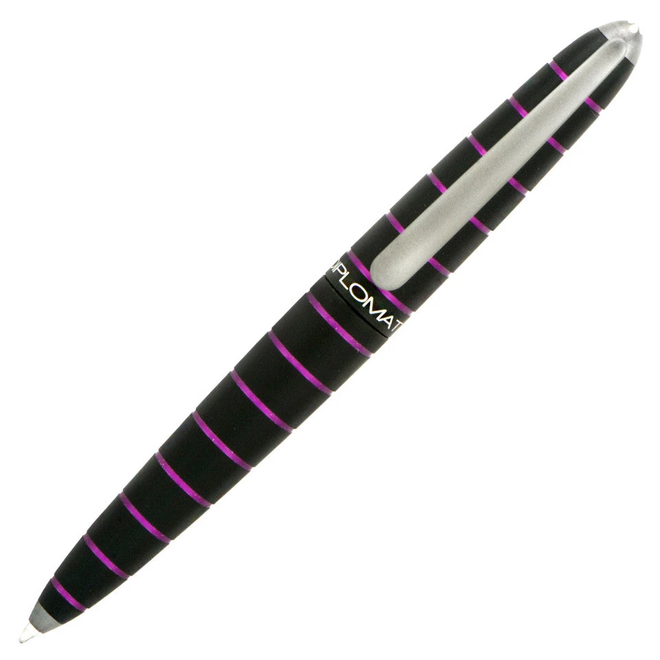 Diplomat Elox Ballpoint Pen, Purple & Black 3 Diplomat Elox Ballpoint Pen, Purple & Black