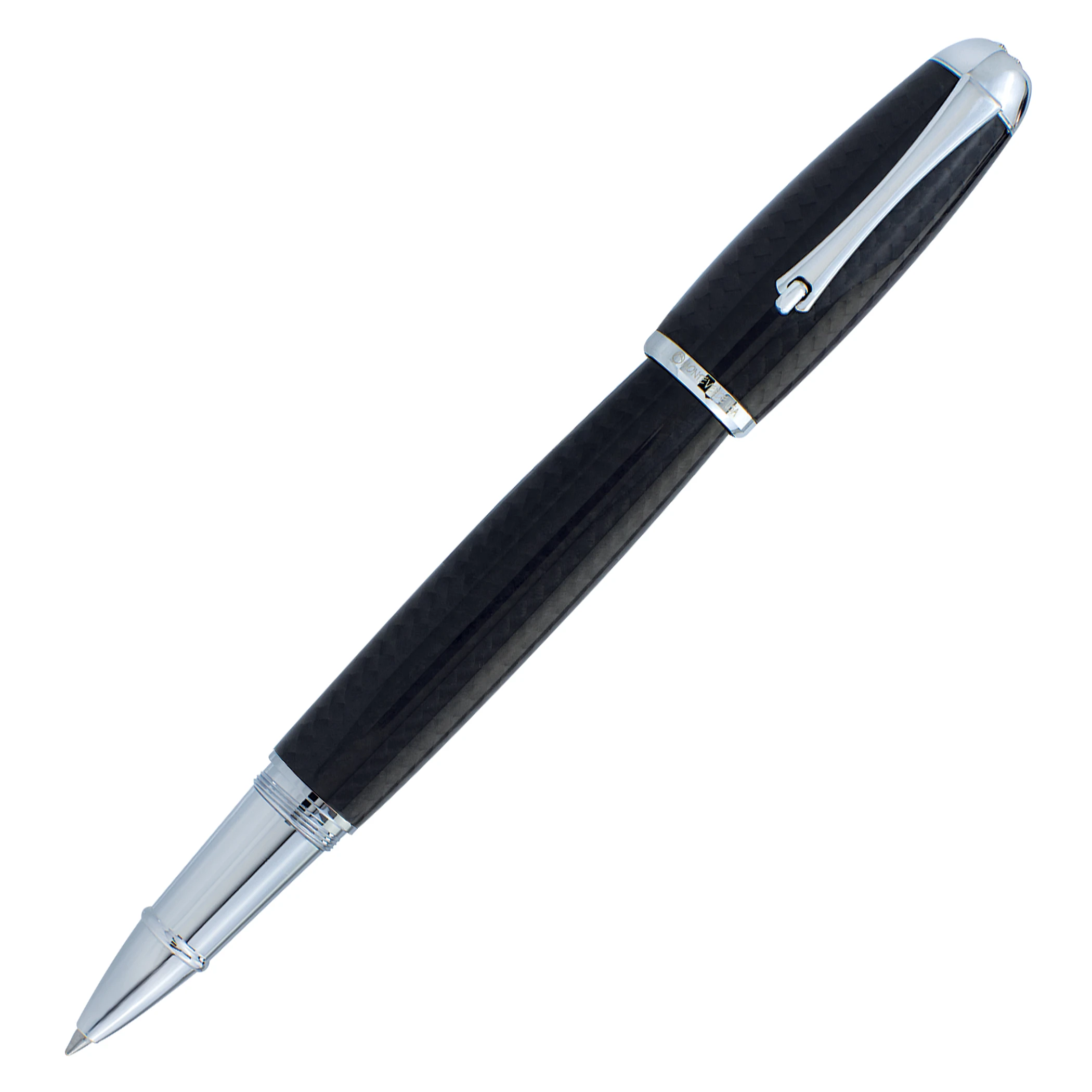 Monteverde Super Mega Carbon Fiber Rollerball Pen, Chrome Trim 3 Monteverde Super Mega Carbon Fiber Rollerball Pen, Chrome Trim