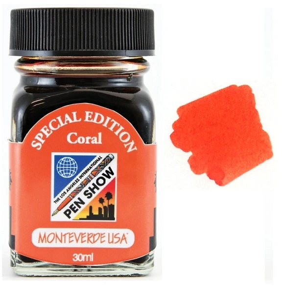Monteverde 30ml Special Edition Fountain Pen Ink Bottle, Coral 3 Monteverde 30ml Special Edition Fountain Pen Ink Bottle, Coral