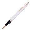 Cross® Cross Calais Fountain Pen, White & Rose Gold, Medium Nib -Noodlers Store cross 10 1817022