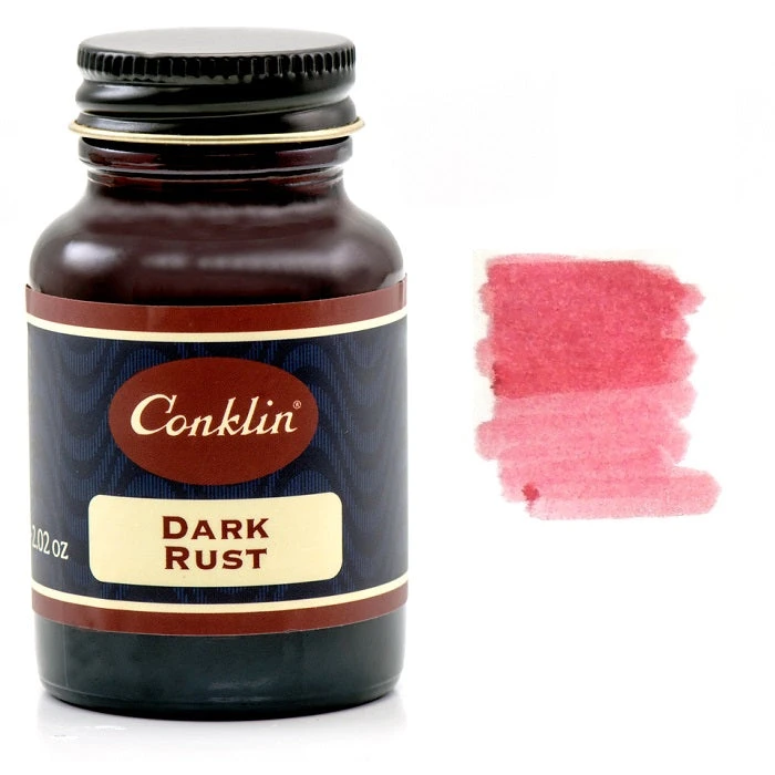Conklin Classic Fountain Pen Ink Bottle, Dark Rust, 60ml Glass Bottle 3 Conklin Classic Fountain Pen Ink Bottle, Dark Rust, 60ml Glass Bottle