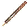 Stipula Davinci Fosco Maraini LE Capless Fountain Pen, Red & Gold, Ultra-Fine 14kt Sti-Flex Nib -Noodlers Store davinci