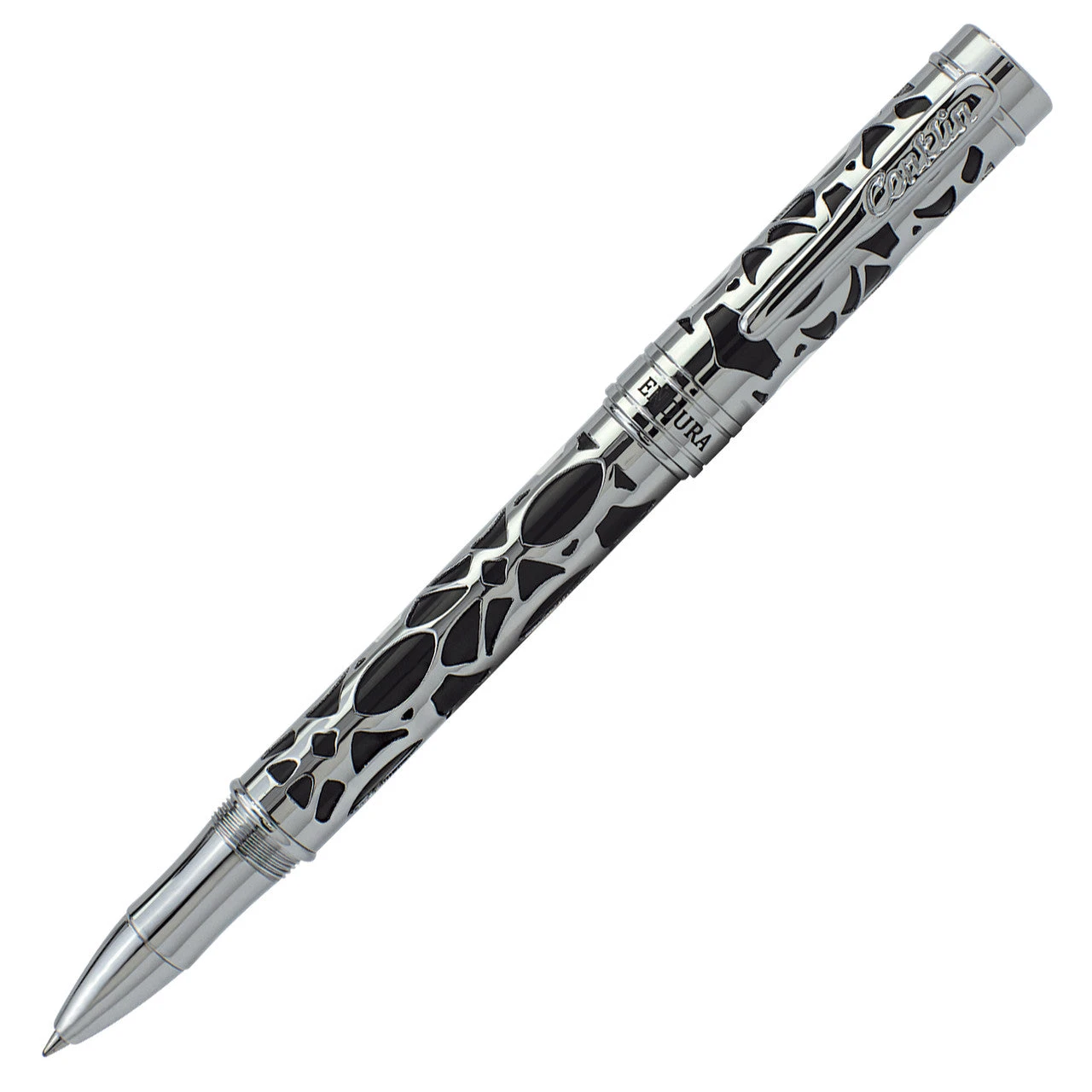Conklin Endura Deco Crest Rollerball Pen, Black & Chrome 3 Conklin Endura Deco Crest Rollerball Pen, Black & Chrome
