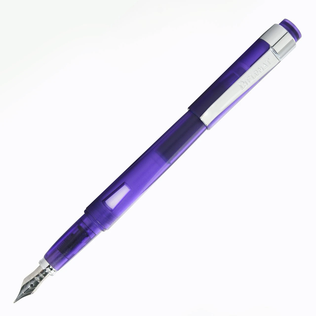 Diplomat Magnum Soft Touch Fountain Pen, Demo Purple 3 Diplomat Magnum Soft Touch Fountain Pen, Demo Purple
