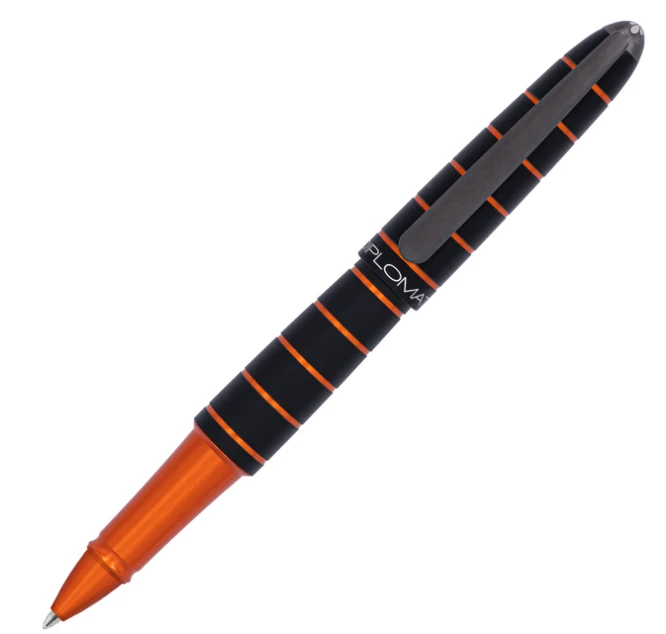 Diplomat Elox Ring Black/Orange, Rollerball Pen 3 Diplomat Elox Ring Black/Orange, Rollerball Pen