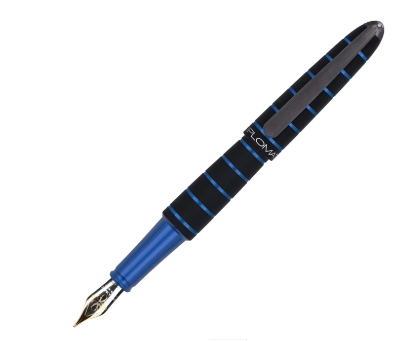 Diplomat Elox Ring Black/Blue Fountain Pen, 14kt Gold 3 Diplomat Elox Ring Black/Blue Fountain Pen, 14kt Gold