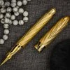 Pineider Matrix Jewelers Limited Edition Sterling Silver Rollerball Pen, Yellow Gold Plated 2 Pineider Matrix Jewelers Limited Edition Sterling Silver Rollerball Pen, Yellow Gold Plated -Noodlers Store goldrb