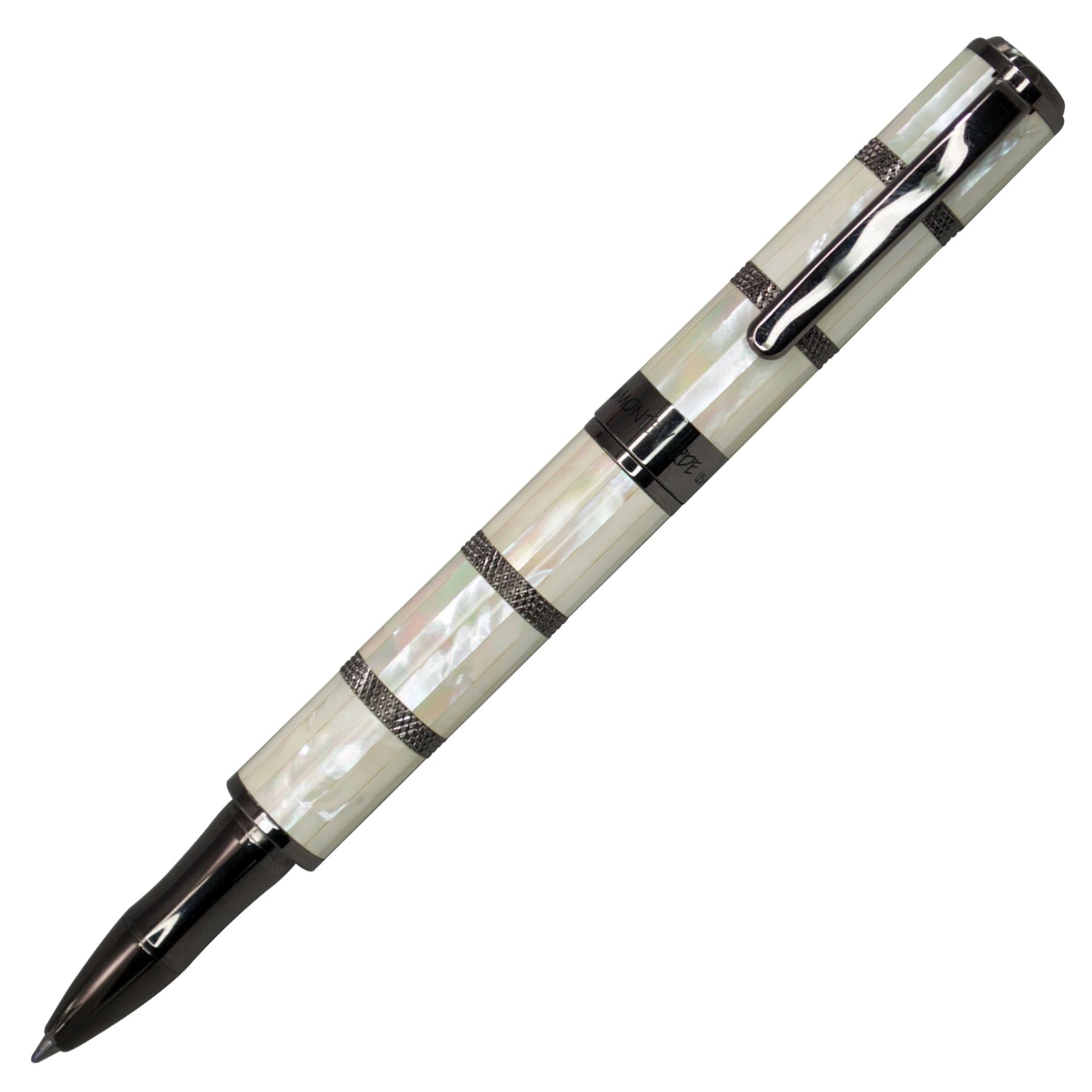 Monteverde Regatta Mother Of Pearl Rollerball Pen, Gunmetal Trim 3 Monteverde Regatta Mother Of Pearl Rollerball Pen, Gunmetal Trim