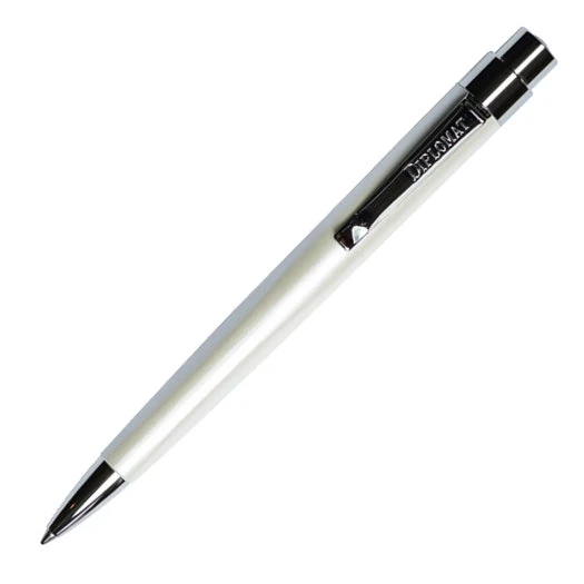 Diplomat Magnum Soft Touch Ballpoint Pen, Pearl White 3 Diplomat Magnum Soft Touch Ballpoint Pen, Pearl White