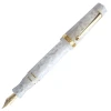 Maiora Aventus Perla Fountain Pen, Pearl White & Gold 1 Maiora Aventus Perla Fountain Pen, Pearl White & Gold -Noodlers Store perla