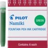 Pilot Namiki Fountain Pen Ink Cartridges, Green, 6pk 2 Pilot Namiki Fountain Pen Ink Cartridges, Green, 6pk -Noodlers Store pgreen