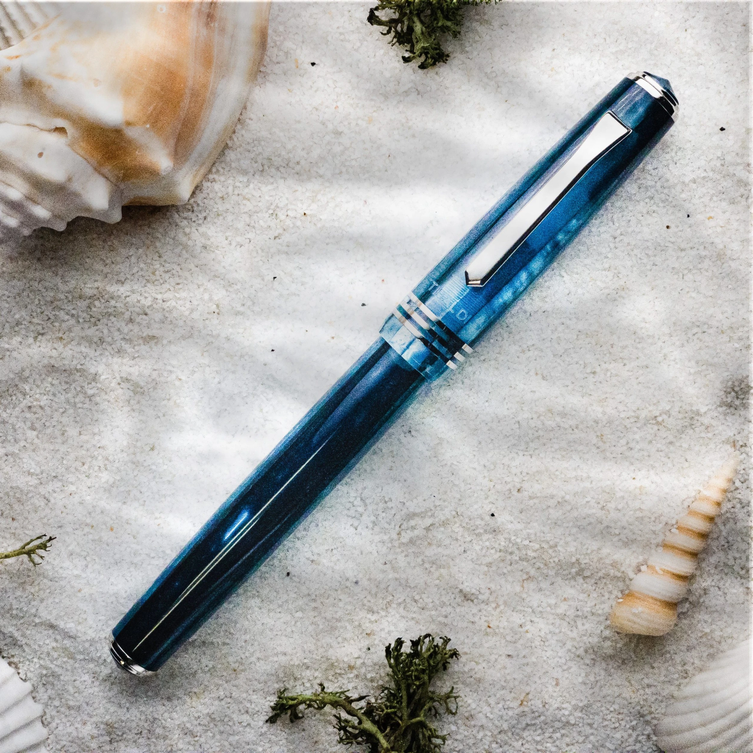 Tibaldi N60 Limited Edition Rollerball Pen, Bora Bora, Palladium Trim 4 Tibaldi N60 Limited Edition Rollerball Pen, Bora Bora, Palladium Trim - Image 2