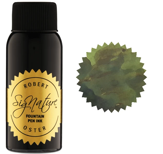 Robert Oster Fountain Pen Ink Bottle, 50ml, Crocodile Green 3 Robert Oster Fountain Pen Ink Bottle, 50ml, Crocodile Green