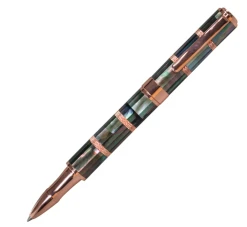 Monteverde Regatta Black Mother Of Pearl Rollerball Pen, Rosegold Trim