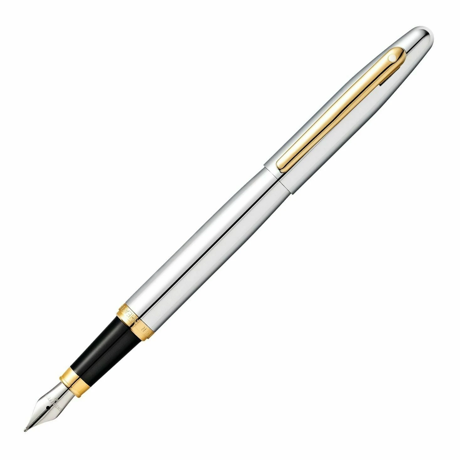 Sheaffer VFM Fountain Pen, Chrome & Gold, Medium Nib 3 Sheaffer VFM Fountain Pen, Chrome & Gold, Medium Nib
