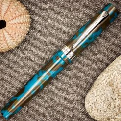 Monteverde Giant Sequoia Fountain Pen, Southwest Blue Brown -Noodlers Store swfp2