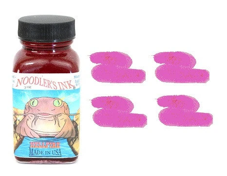 Noodlers Fountain Pen Ink Bottle - Hellfire Highlighter 3 Noodlers Fountain Pen Ink Bottle - Hellfire Highlighter